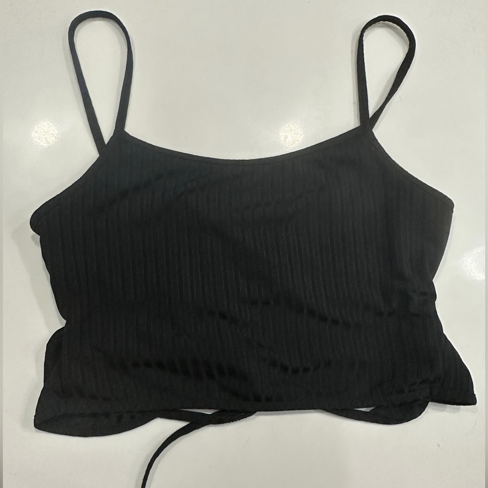 SHEIN PETITE Solid Tie Back Cami Top